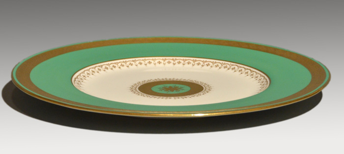 アンティーク ミントン&ティファニー　金彩　アシッド・ゴールド　プレート 皿　1920～30年