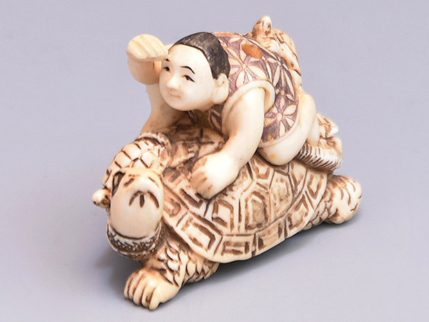 『瓢箪と雌鶏』 根付 　　（提げ物 /緒締め /帯留め /Netsuke）