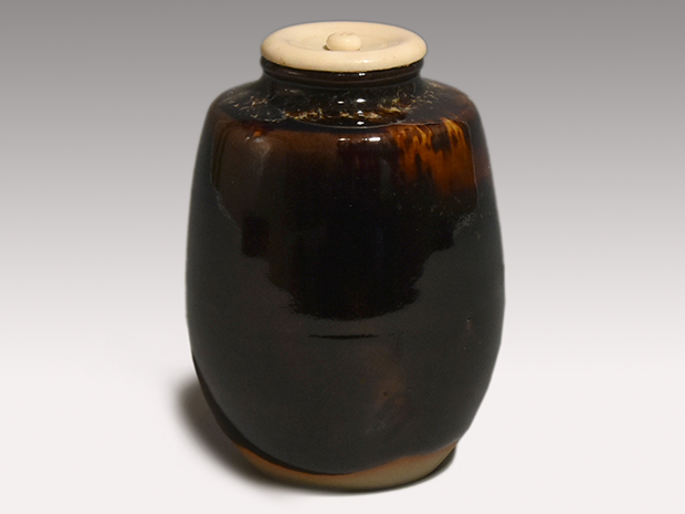 鶴首茶入 桶谷定一作 茶道具 茶入 Antique Sam's Collection