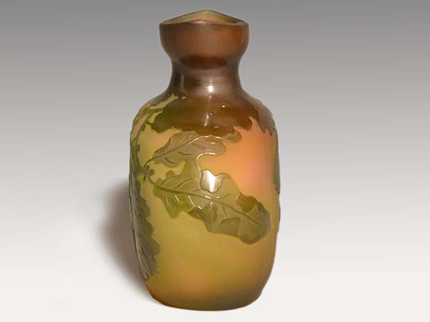 Galle ガレ どんぐり オークリーフ フラワーベース 花瓶 アール・ヌーヴォー 1900年代初頭 | 古美術ささき