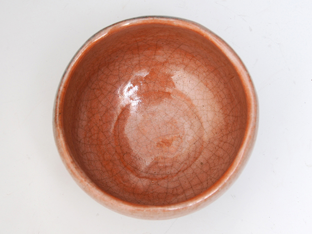 吉村楽入（造）赤楽茶碗 共箱 | 古美術ささき