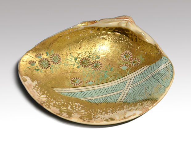 金箔 盛り上げ 蛤 貝合わせ 伝統工芸品 アンティーク ヴィンテージ