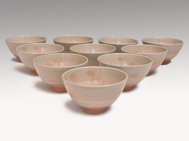 茶道具 阿漕窯 刷毛目 数茶碗 十客 福森円二造