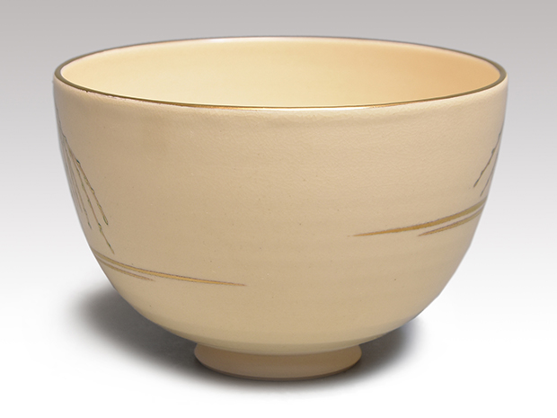 清閑寺窯 三代 杉田祥平(作) 色絵金彩立雛画茶碗 共箱 | 古美術ささき