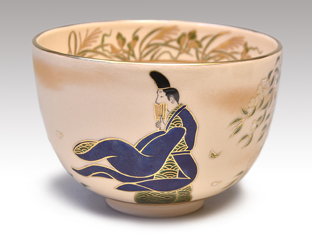 清閑寺窯 三代 杉田祥平(作) 色絵春の朝画茶碗 共箱 | 古美術ささき