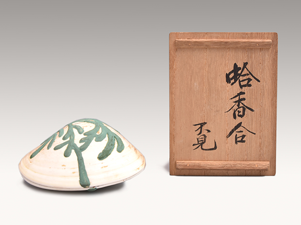人気ブラドン 【茶道具】喜峰作 つぼつぼ蒔絵 蛤香合 溜 波に壺々 漆芸