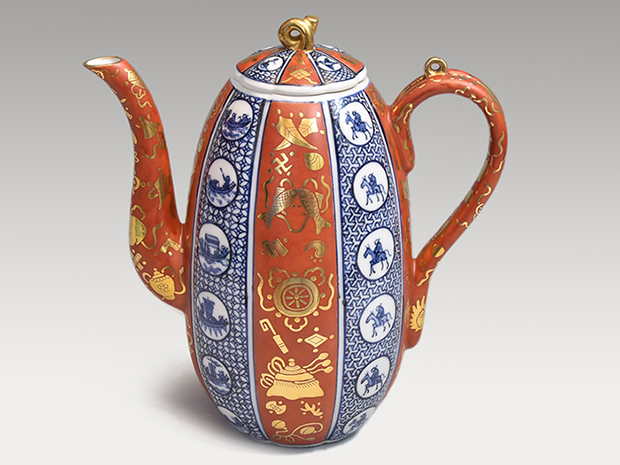 金襴手祥瑞宝尽絵 水注 五代 三浦竹泉(作) 共箱 未使用 | 古美術ささき