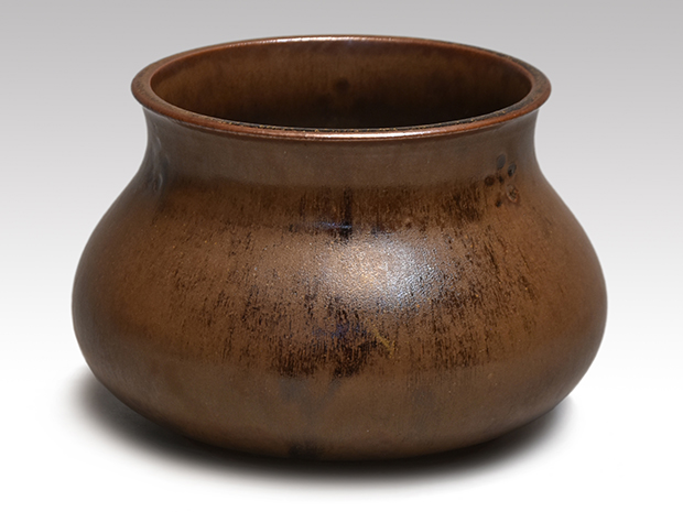 膳所焼 陽炎園 エフゴ建水 共箱 遠州七窯 | 古美術ささき