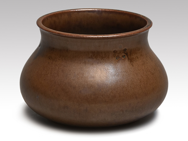 膳所焼 陽炎園 エフゴ建水 共箱 遠州七窯 | 古美術ささき