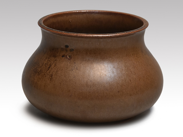 膳所焼 陽炎園 エフゴ建水 共箱 遠州七窯 | 古美術ささき