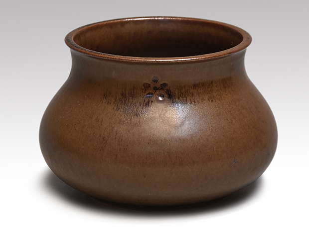 膳所焼 陽炎園 エフゴ建水 共箱 遠州七窯 | 古美術ささき