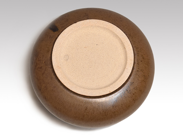 膳所焼 陽炎園 エフゴ建水 共箱 遠州七窯 | 古美術ささき