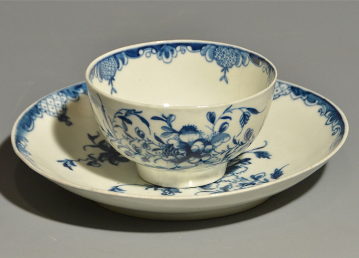 サントスピンク ROYAL WORCESTER ウースター 初期 藍染付 Batパターン