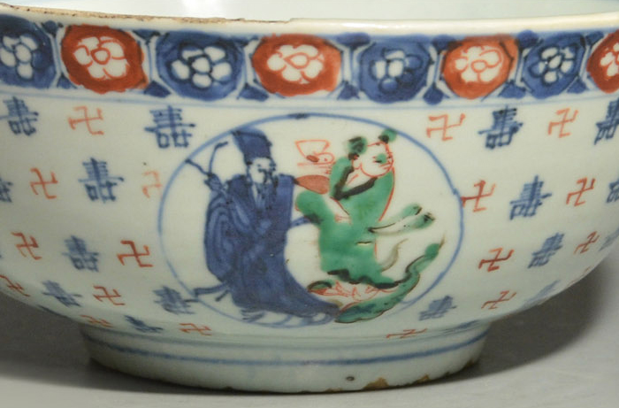 天啓赤絵鉢 中国 明時代末頃 天啓赤絵鉢 中国 明時代末頃